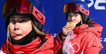 谷爱凌爱吃馅饼被CUE可爱图片