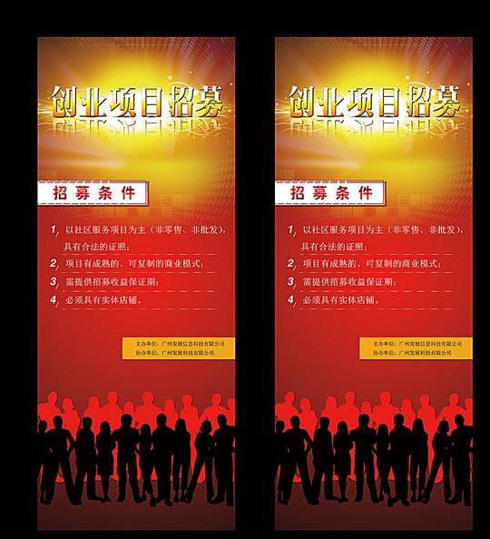 创业项目招募海报展架图片
