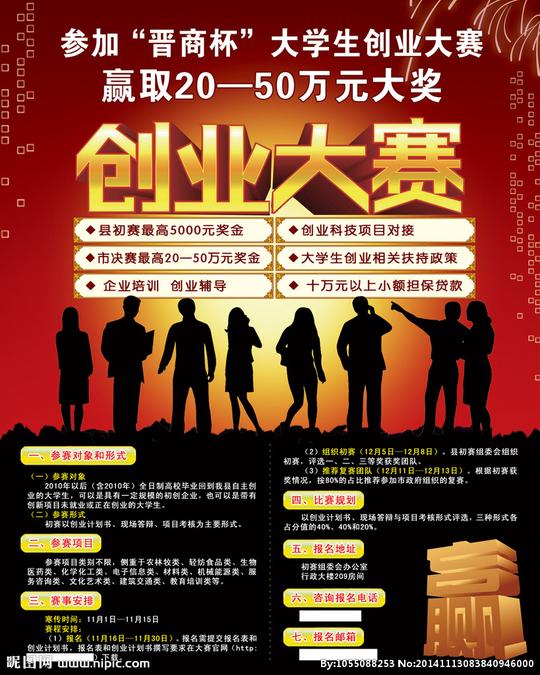 晋商杯创业大赛宣传广告图片