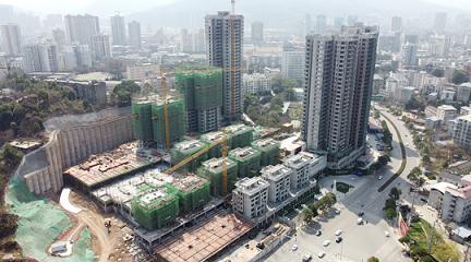 城北在建楼盘和成莲花3月工程进度航拍!_广元楼盘