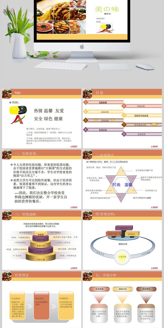 关于美食的创业ppt