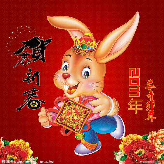 2011兔年2011新年快乐图片