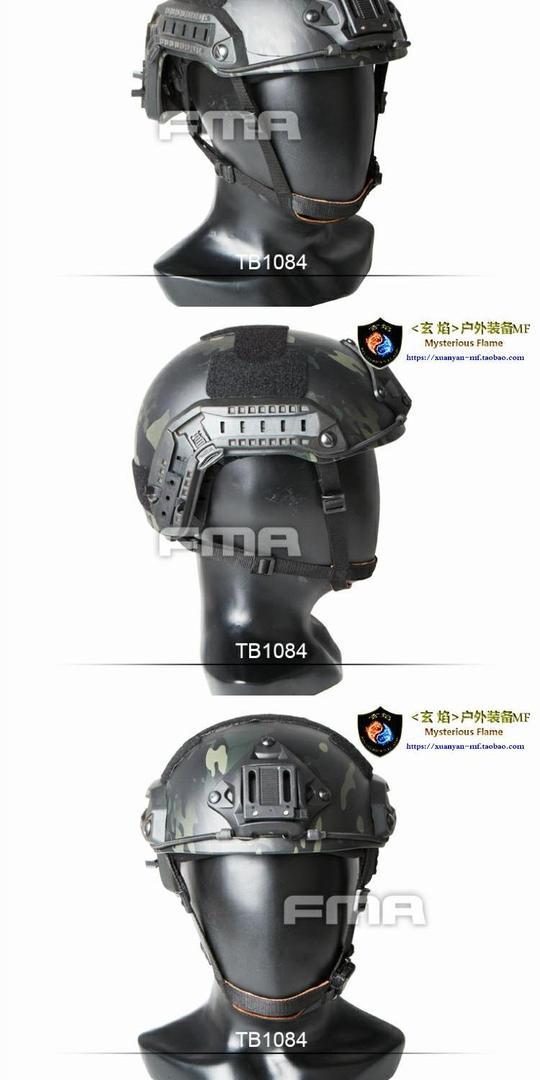 fma黑色蟒纹迷彩&暗夜mc迷彩maritime海基战术头盔海豹游骑头盔_7折