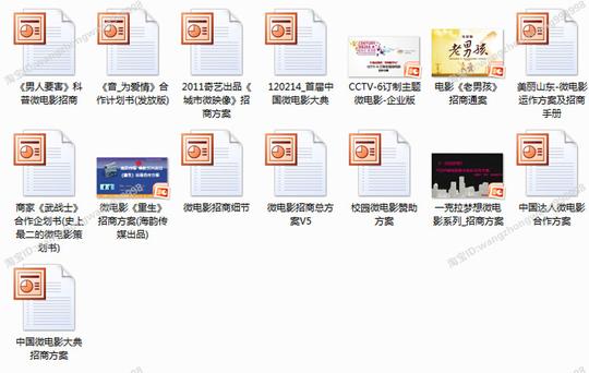 微电影剧本策划制作方案脚本分镜头招商合作拍摄设计参考素材