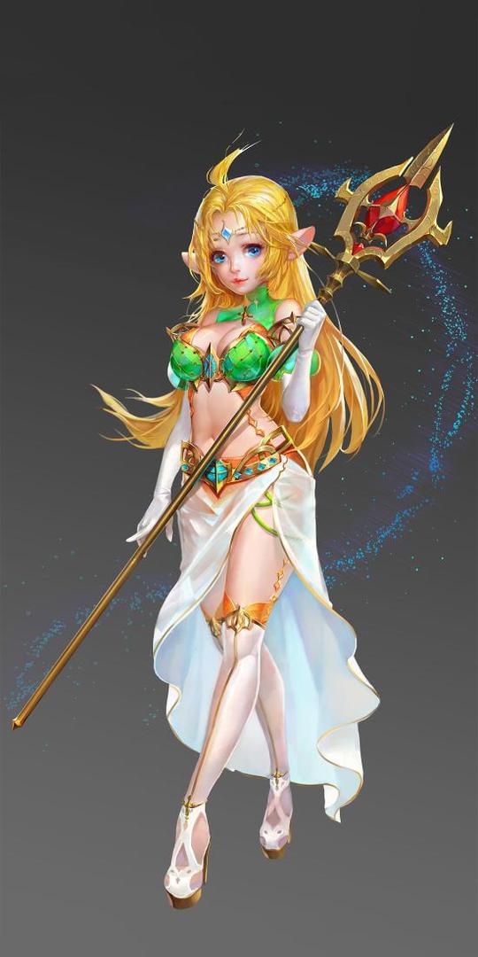 灰色背景游戏原画法师练习