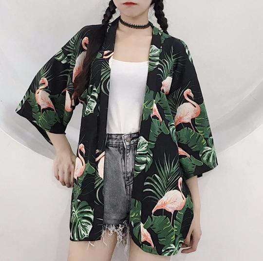浏览淘宝夏季女装韩版宽松薄款闺蜜姐妹日式和风开衫和服上衣日系系带外套价格