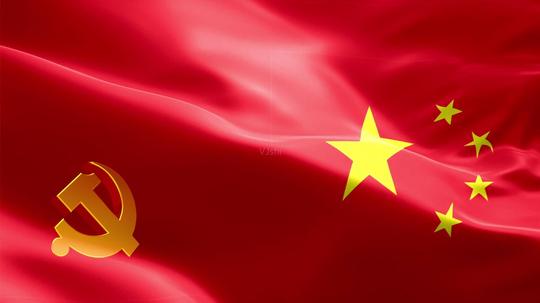 党标国旗飘扬_1920x1080_高清视频素材下载(编号:6600