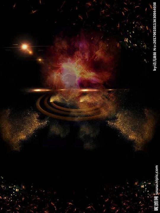 金粉高光光电火星黑色背景素材图片