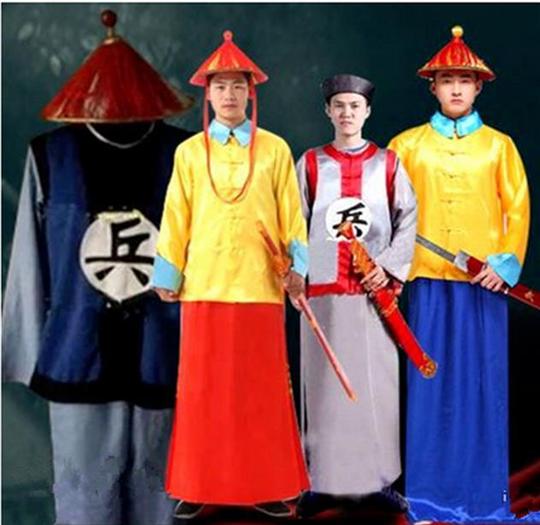 古装清朝御前侍卫古代士兵大臣官兵服太监明朝锦衣卫官差表演服装