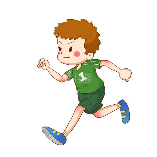 元素图片小学生运动会>秋季运动会用力奔跑的男孩免抠素材png