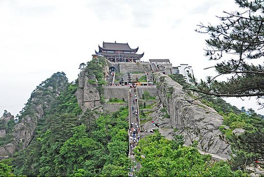 远眺九华山天台_图片大全—全景创意图库（quanjing.com）中国领先的正版图片视频素材网站