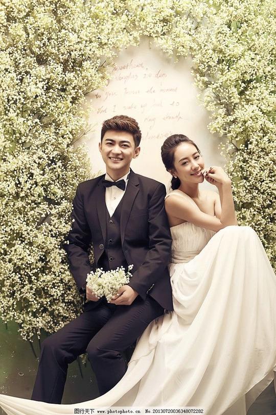 婚纱照封面背景广告素材花人物摄影