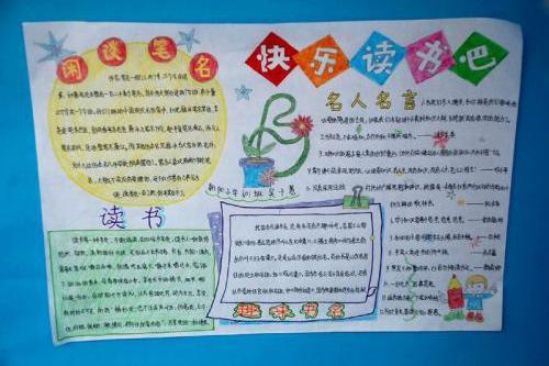 关于快乐阅读手抄报图片/关于快乐阅读手抄报素材/读书乐趣手抄报图片