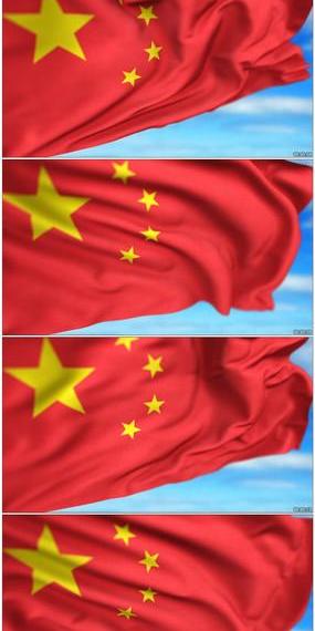 五星红旗随风飘扬视频素材