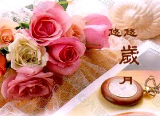 悠悠岁月的时尚唯美玫瑰花素材视频素材免费下载(图片