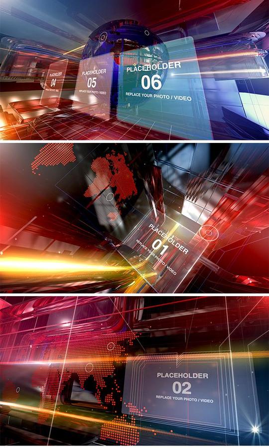 x15-ae模板企业震撼大气高端三维电视栏目包装片头视频制作素材