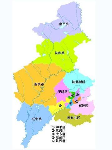 沈阳市有哪个区和县