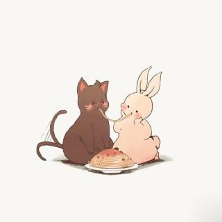 位图可爱卡通卡通动物兔子猫免费素材