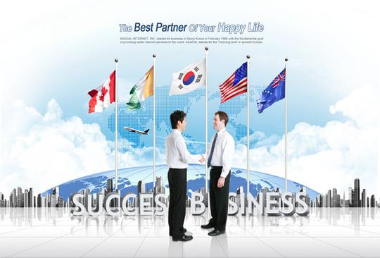 友好合作握手国际商务图片素材