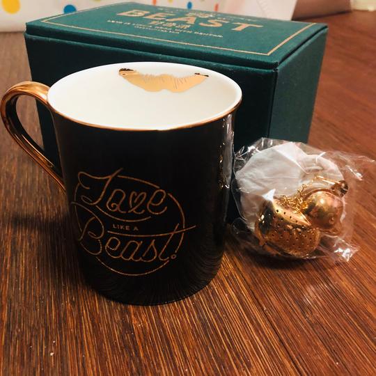野兽派杯子全新唇印全新野兽派唇印马克杯及金色小鸭子茶