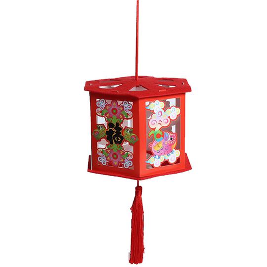 。灯笼中秋节儿童手工制作diy材料包走马灯卡通灯谜花灯手提幼儿