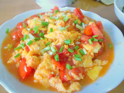 番茄炒蛋的做法英文