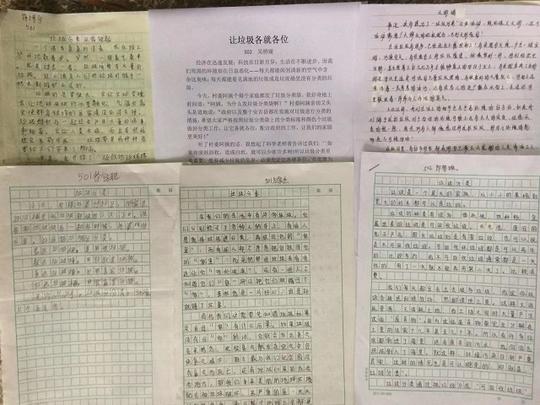 章村小学开展垃圾分类主题教育征文活动