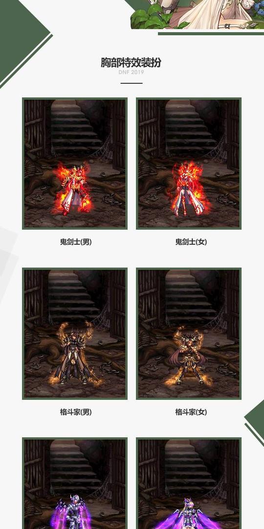 dnf2019春节套礼包胸部/武器特效装扮全职业外观一览