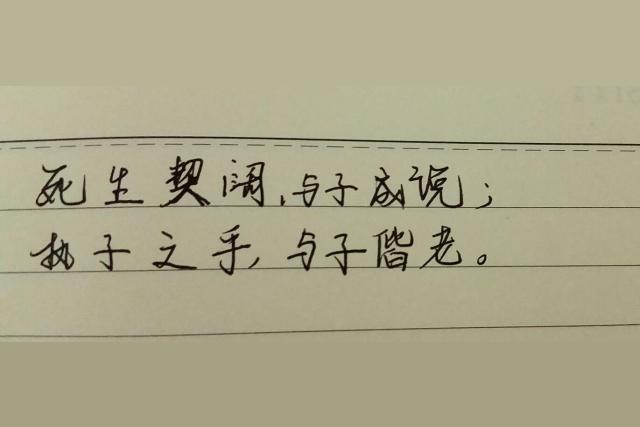 死生契阔与子成说全文读音？