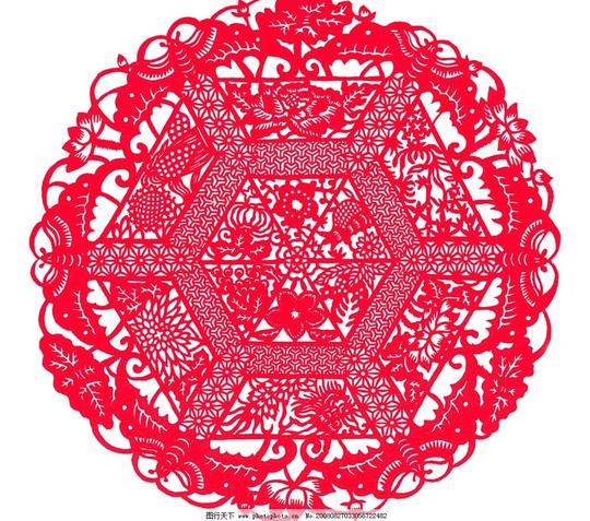六幅庆丰年剪纸剪纸艺术民间剪纸古典素材传统文化素材分层图