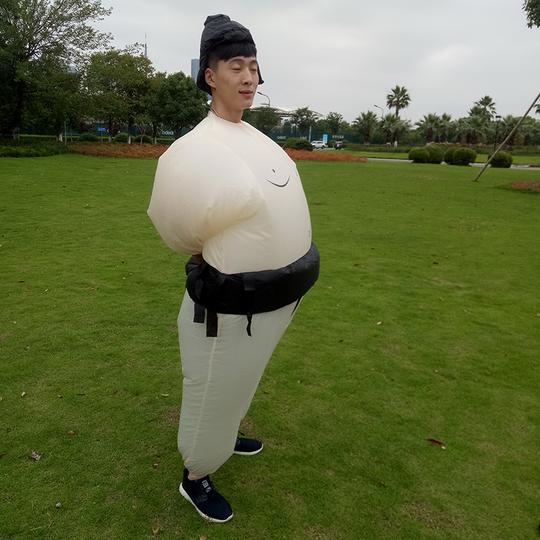 抖音同款成人搞笑大胖子相扑充气恐龙衣服儿童裤子服装