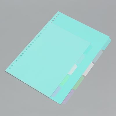 道林活页本分隔页pp塑料索引页20孔26孔b5a5活页夹彩色分类隔页纸