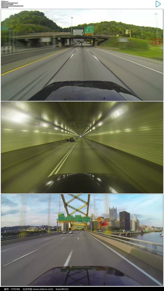 开车在高速公路穿梭实拍视频素材