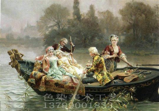 手绘高档古典名画华丽的西班牙宫廷人物yh009欧式油画