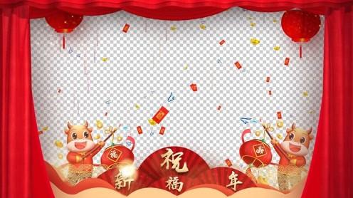 2021拜年边框视频素材