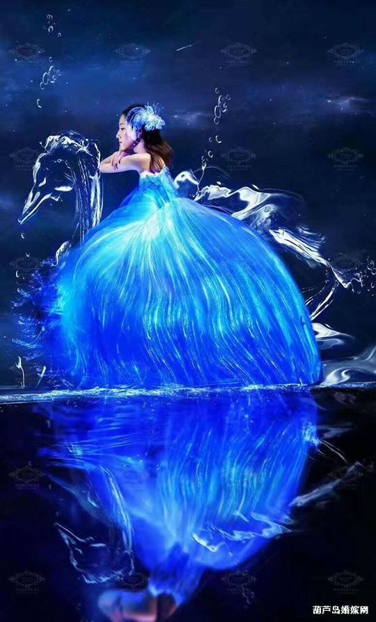 蒙娜丽莎婚纱摄影夜光主题水晶之恋我的婚纱照会发光