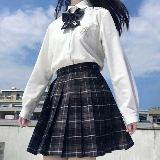 中牌jk裙制服格裙日系学院风百褶裙女学生暗黑系