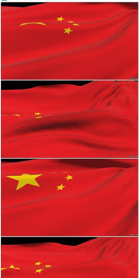 高清动态五星红旗视频素材