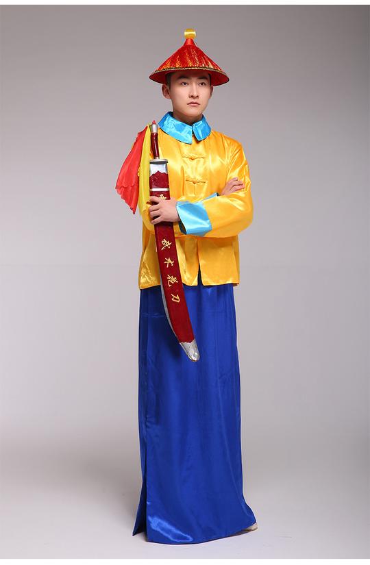 清朝古装服装官兵兵服表演服宫廷侍卫护卫演出服皇帝锦衣卫士兵