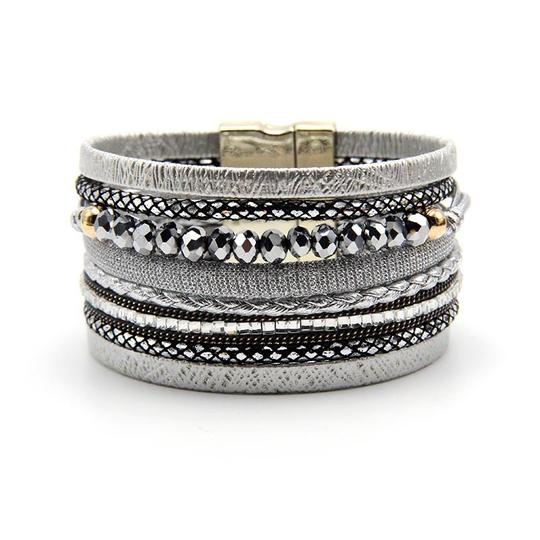 2019速卖通欧美水晶串珠女士手工磁扣手镯冷门暴利产品bracelet