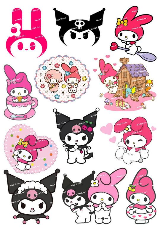 小号f0184-05美乐蒂mymelody-卡通可爱萌笔记本电脑旅行箱贴纸