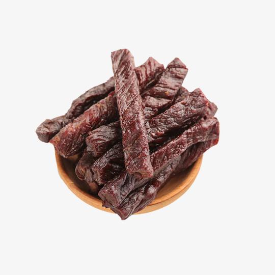 产品实物散养牛手撕牛肉干