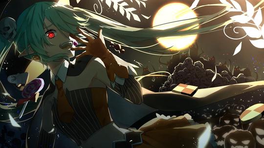 动漫壁纸：美少女初音未来，看到黑化后的样子我心疼了