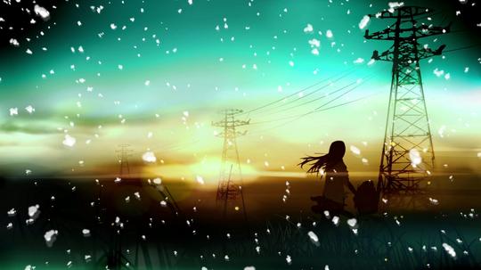 下雪女孩背影_1920x1080_高清视频素材下载(编号:)