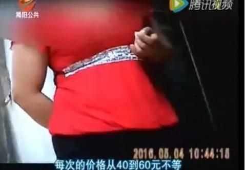 访出租屋内经营皮肉生意的中年妇女,每次40元