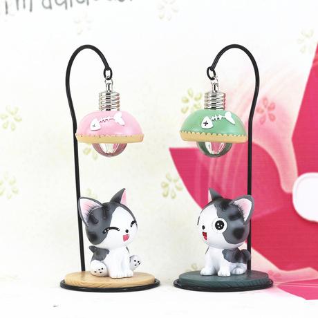 杂货创意甜甜猫可爱猫咪小夜灯树脂台灯摆件学生礼品