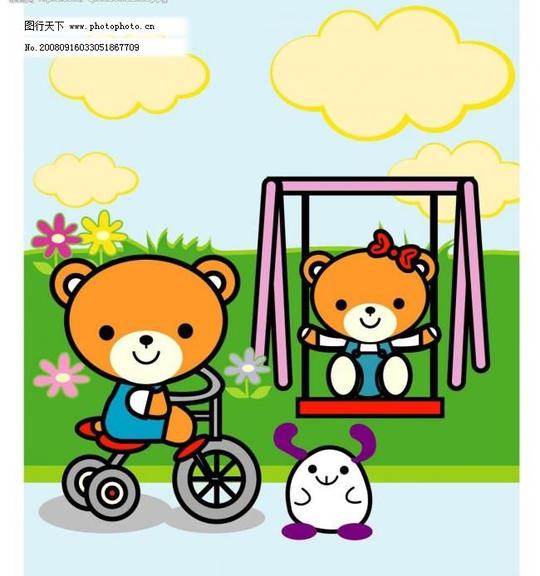 动画动画图片免费下载荡秋千动物卡通可爱其他矢量矢量素材