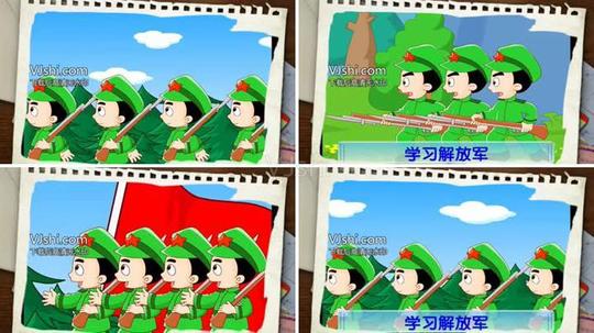 学习解放军【动画片】_1920x1080_高清视频素材下载