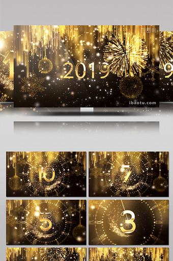震撼绚丽的2019新年跨年倒计时视频素材