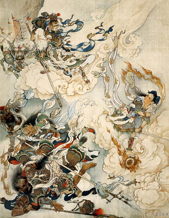 9张闹天宫国画素材打包下载